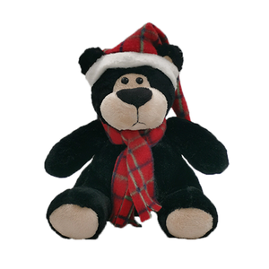 Kerst zwarte beer kerstknuffel
